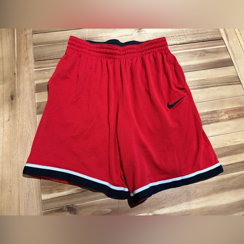 Nike dry fit red basketball shorts large